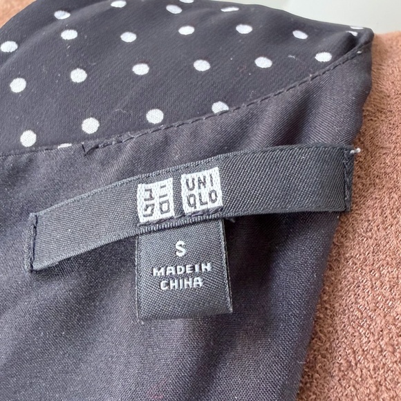 Uniqlo Vintage Black and White Polka Dot Midi Dress - Picture 7 of 13